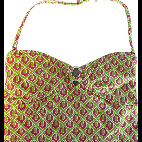 Lilly Pulitzer o ring tankini lime green pink size 4 - Picture 5 of 9
